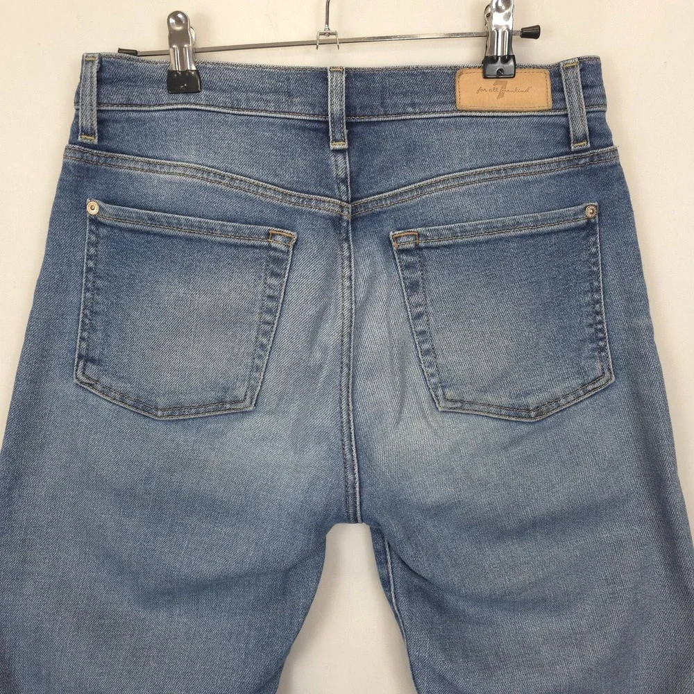 7 For All Mankind Jeans Women 27 Luxe Vintage Tapered Stretch Denim High Rise